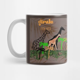 giraffe mom t shirt design Mug